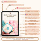 Granny Square Puff Stitch Crochet Pattern - Easy Puff Stitch Pattern - Hand Trendy