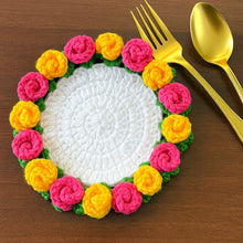 Folded Rose Bouquet Keychain Pattern, Crochet Floral Bag Charm, Mini Flower Cone Ornament PDF Tutorial