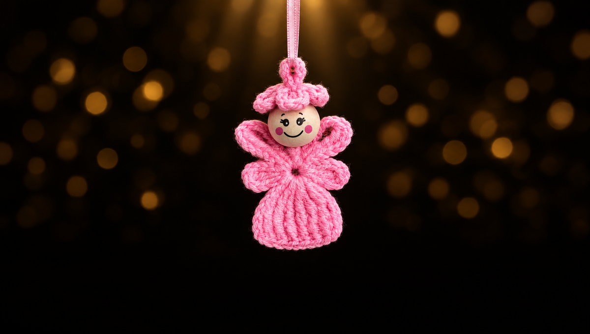 Crochet angel keychain pattern