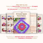 3D Granny Square Pattern | Easy Baby Blanket & Pillow| Easy Crochet Square DIY Pattern for Beginners - Hand Trendy