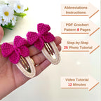 Crochet Butterfly Hair Clip PDF Pattern– DIY Bow Barrette for Girls - Hand Trendy
