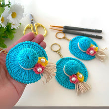 Crochet Mini Hat Pattern - Miniature Vacation Straw Hat - Tiny Crochet Ornaments