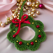 Christmas Crochet Wreath Pattern - Christmas Tree Decoration - Christmas Ornament Pattern | Easy PDF for Beginners