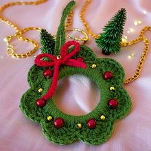 Christmas Crochet Wreath Pattern - Christmas Tree Decoration - Christmas Ornament Pattern | Easy PDF for Beginners
