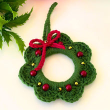 Christmas Crochet Wreath Pattern - Christmas Tree Decoration - Christmas Ornament Pattern | Easy PDF for Beginners