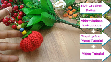 Crochet Halloween Pumpkin Keychain Pattern - Stylish Halloween Easy Crochet Pattern