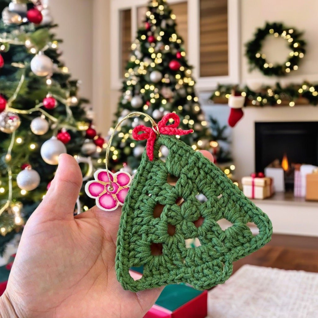 Nordic Crochet Xmas Ornament Pattern - Tree Crochet Pattern For Winter Crochet Decor - Hand Trendy