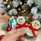 Easy Crochet Snowman Pattern - PDF Only - Little Snowman with Scarf - Hand Trendy