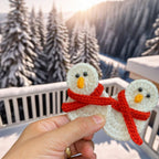 Easy Crochet Snowman Pattern - PDF Only - Little Snowman with Scarf - Hand Trendy