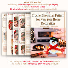 Snowman Amigurumi Pattern, Adorable Christmas Crochet Decor for Holiday Gifting & Handmade Winter Ornament DIY