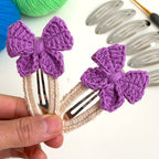 Crochet Butterfly Hair Clip PDF Pattern– DIY Bow Barrette for Girls - Hand Trendy