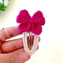 Crochet Hair Bow and Snap Hair Clips Pattern  - Crochet Girls Hair Accessory PDF