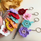 Easy Crochet Flower Keychain Pattern PDF - Pattern for Beginners - Hand Trendy