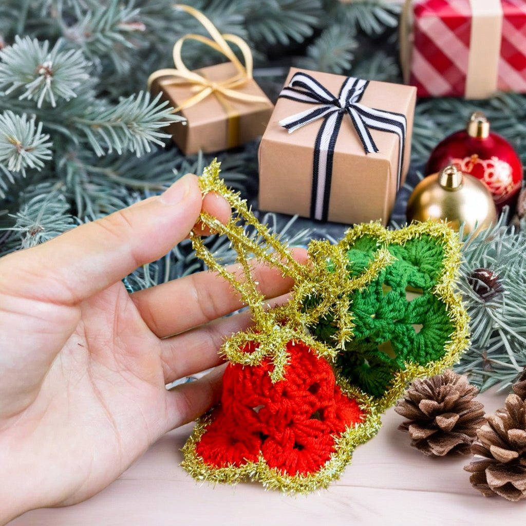 Too Flashy Crochet Bells Pattern PDF - Festive Decor - Mini Xmass Bells Ornament - Hand Trendy