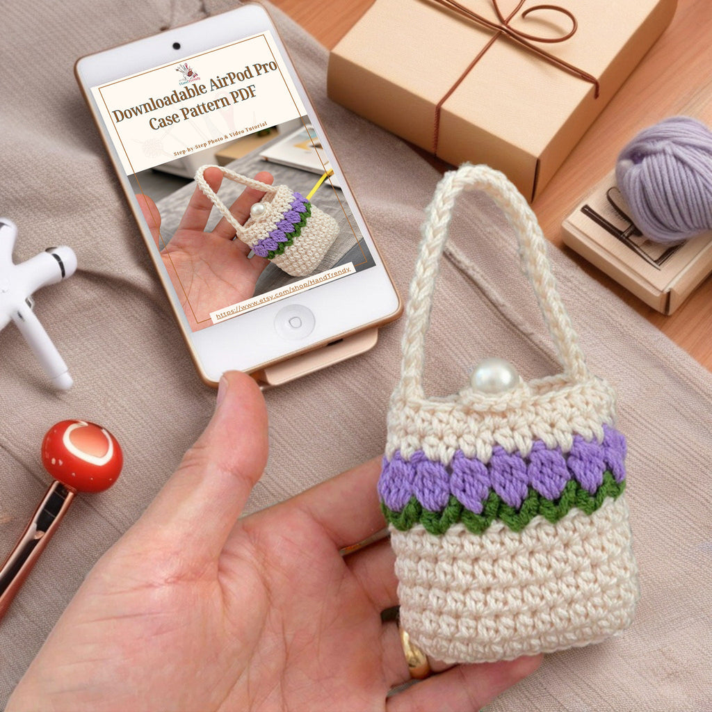 AirPod Pro Case Pattern PDF - Beginner Friendly - PDF Tutorial for Custom Earphone Case - Hand Trendy