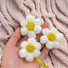 Super Cute Puffy Crochet Flower - Cute Decorative Embellishment for Sweater and Cardigan Decor - Colorful Crochet Daisy Applique