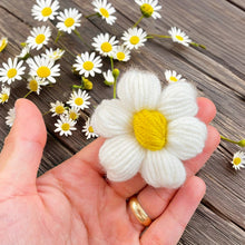 Super Cute Puffy Crochet Flower - Cute Decorative Embellishment for Sweater and Cardigan Decor - Colorful Crochet Daisy Applique