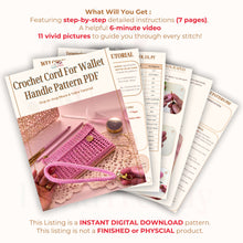 Crochet Cord For Wallet Handle Pattern PDF - Simple Crochet Bag Strap Design - Beginner Bag Cord Tutorial For Your Handmade Diy Project