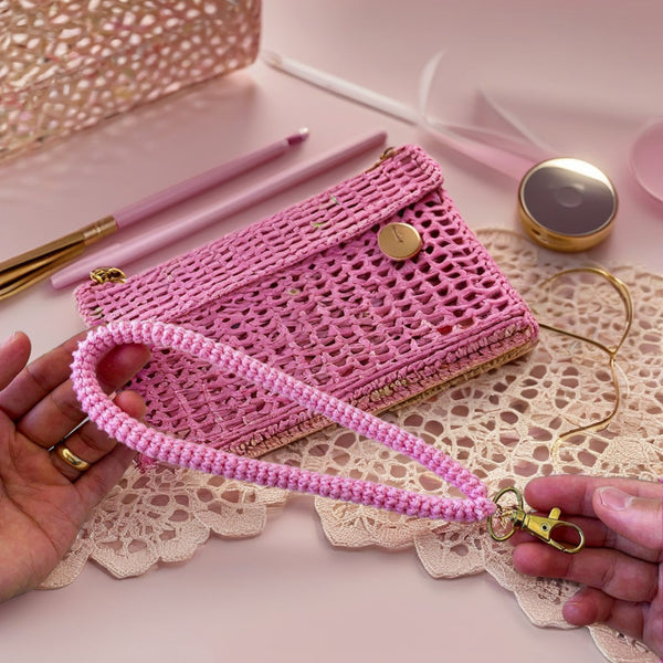 Crochet Cord For Wallet Handle Pattern PDF - Simple Crochet Bag Strap Design - Beginner Bag Cord Tutorial For Your Handmade Diy Project