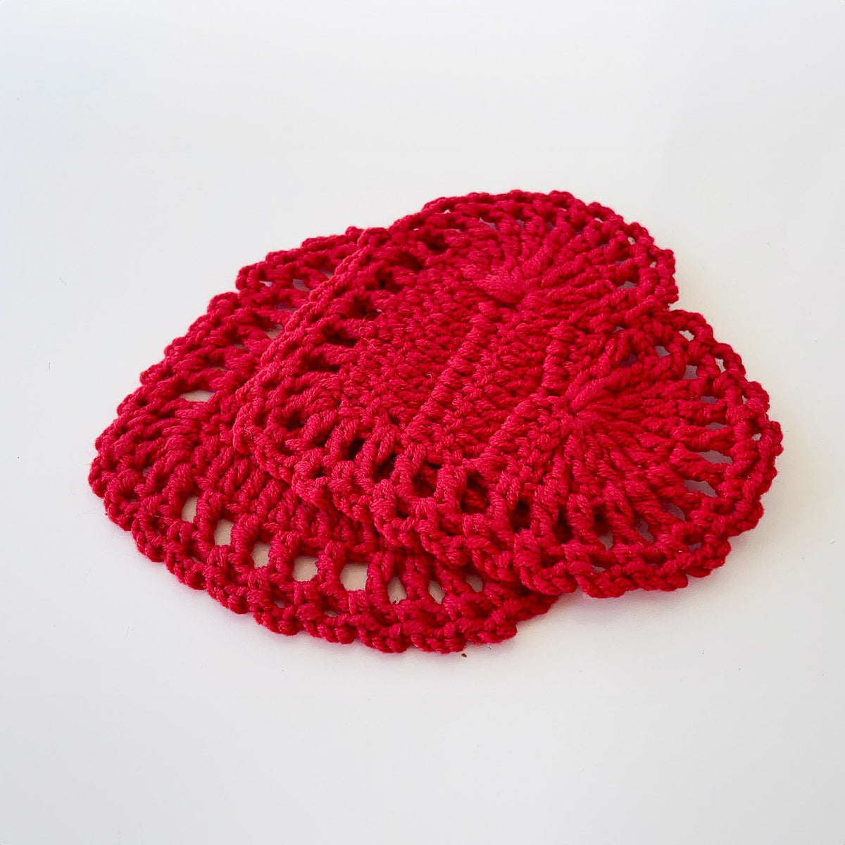 Valentine's Crochet Heart Coaster Pattern PDF - Instant Download Crochet Gift Pattern - Hand Trendy
