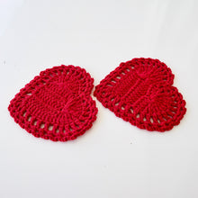 Valentine's Crochet Pattern PDF for Cute Home Decor - Crochet Heart Coasters Set - Instant Download Crochet Gift Pattern