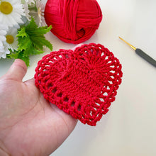 Valentine's Crochet Pattern PDF for Cute Home Decor - Crochet Heart Coasters Set - Instant Download Crochet Gift Pattern