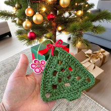 Nordic Yarn Art Christmas Tree Decoration - Handmade Crochet Tree Ornament - Tree Crochet Pattern For Winter Crochet Decor