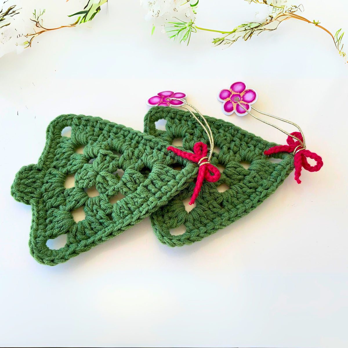 Nordic Crochet Xmas Ornament Pattern - Tree Crochet Pattern For Winter Crochet Decor - Hand Trendy