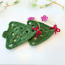 Nordic Yarn Art Christmas Tree Decoration - Handmade Crochet Tree Ornament - Tree Crochet Pattern For Winter Crochet Decor