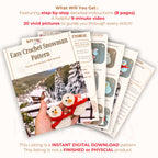 Easy Crochet Snowman Pattern - PDF Only - Little Snowman with Scarf - Hand Trendy