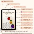 Micro Crochet Rose Bookmark - Cute Floral Accessory - Perfect Gift for Book Lovers and Journal Enthusiasts - Hand Trendy
