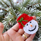 Beginner Crochet Snowman Pattern PDF - Holiday Crochet Applique Pattern - Hand Trendy