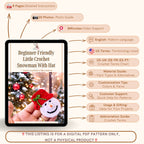 Beginner Crochet Snowman Pattern PDF - Holiday Crochet Applique Pattern - Hand Trendy
