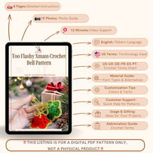 Too Flashy Xmass Crochet Bell Pattern - Mini Xmass Bells Ornament Winter Crochet Decor PDF Tutorial