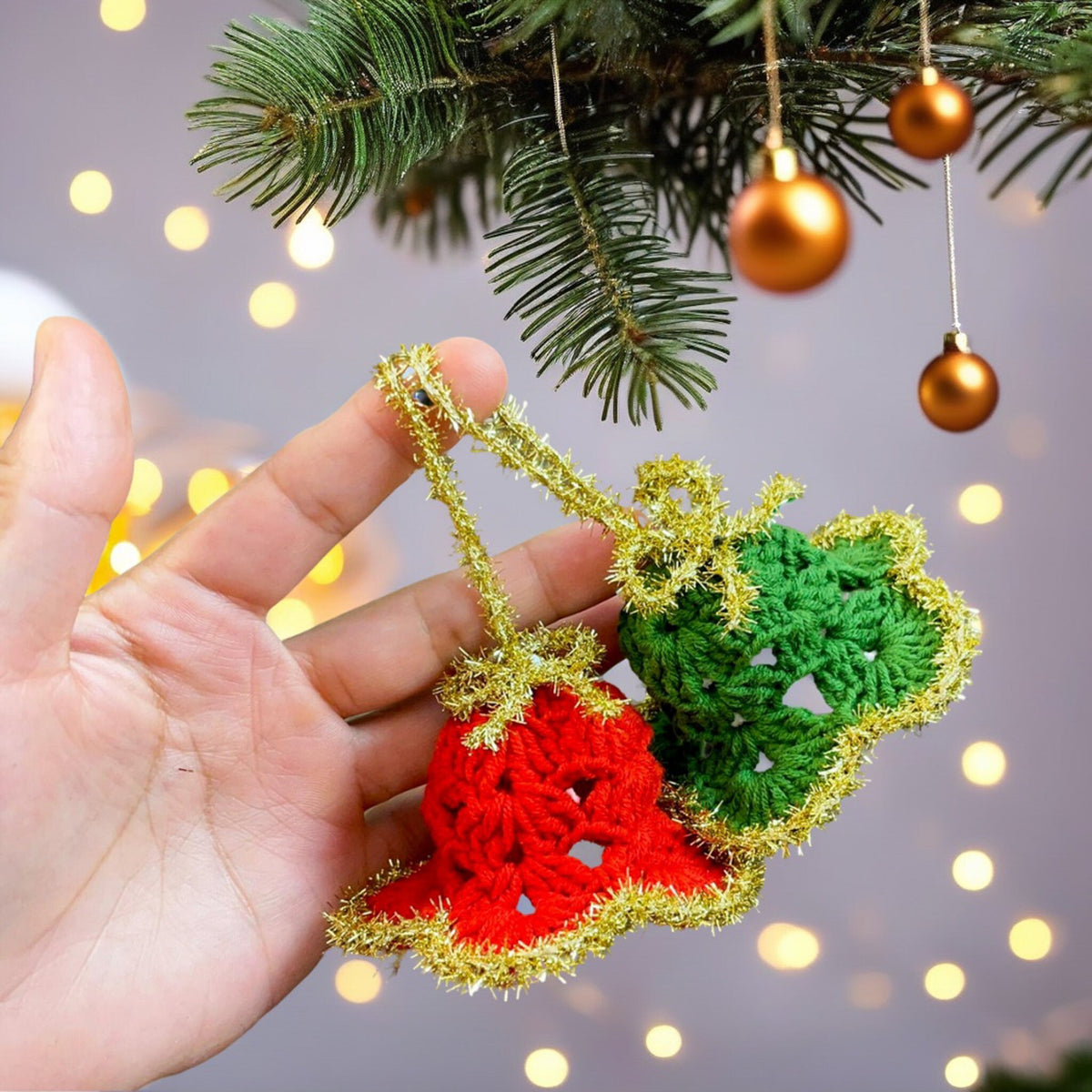Too Flashy Crochet Bells Pattern PDF - Festive Decor - Mini Xmass Bells Ornament - Hand Trendy