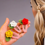 Crochet Hairclips Pattern for Kids - PDF Only - Toddler Hair Clip Crochet Pattern - Hand Trendy