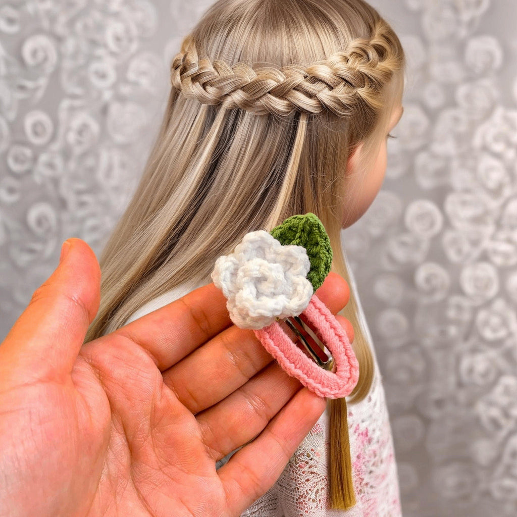 Crochet Hairclips Pattern for Kids - PDF Only - Toddler Hair Clip Crochet Pattern - Hand Trendy