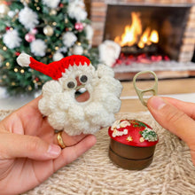 Crochet Santa Claus Face Applique - Crochet Xmas Tree Decor - Beginner-Friendly Crochet Santa Claus Pattern