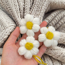 Super Cute Puffy Crochet Flower - Cute Decorative Embellishment for Sweater and Cardigan Decor - Colorful Crochet Daisy Applique
