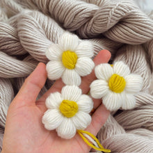 Super Cute Puffy Crochet Flower - Cute Decorative Embellishment for Sweater and Cardigan Decor - Colorful Crochet Daisy Applique