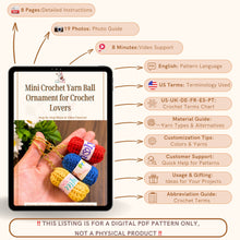 Crochet Keychain Tutorial - Mini Crochet Yarn Ball Ornament for Crochet Lovers - Inspirational Crochet Keychain Ideas