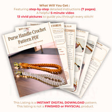 Purse Handle Crochet Pattern PDF - Beginner-Friendly Wallet Strap Design - Crochet Cord Bag Strap Pattern