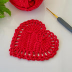 Valentine's Crochet Heart Coaster Pattern PDF - Instant Download Crochet Gift Pattern - Hand Trendy