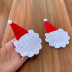 Crochet Santa Hat Coasters Pattern - Ideal for Coffee Lovers - Hand Trendy