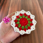 Xmas Crochet Coasters Pattern - Easy Christmas Doily Coasters for Beginners - Hand Trendy