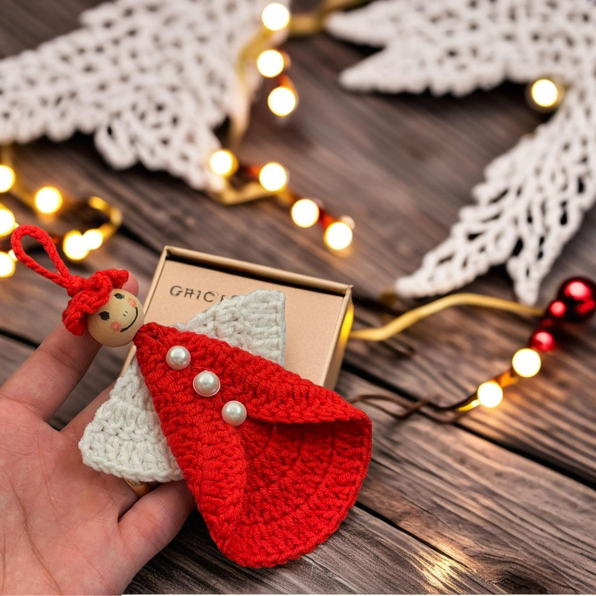 Crochet Angel Tree Topper Pattern | PDF Only - DIY Christmas Table Decoration - Hand Trendy