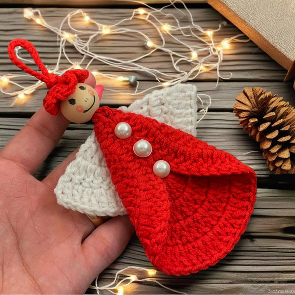 Crochet Angel Tree Topper Pattern | Guardian Angel Christmas Ornament | Handmade Xmas Angel Décor | DIY Christmas Table Decoration