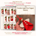 Crochet Angel Tree Topper Pattern | PDF Only - DIY Christmas Table Decoration - Hand Trendy