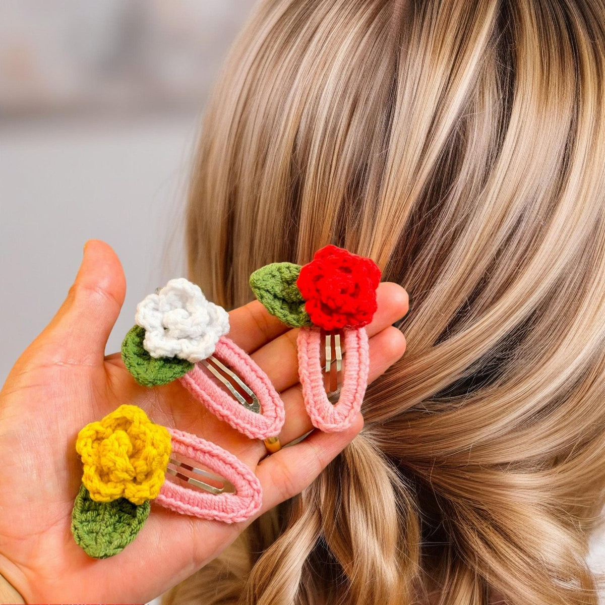 Crochet Hairclips Pattern for Kids - PDF Only - Toddler Hair Clip Crochet Pattern - Hand Trendy