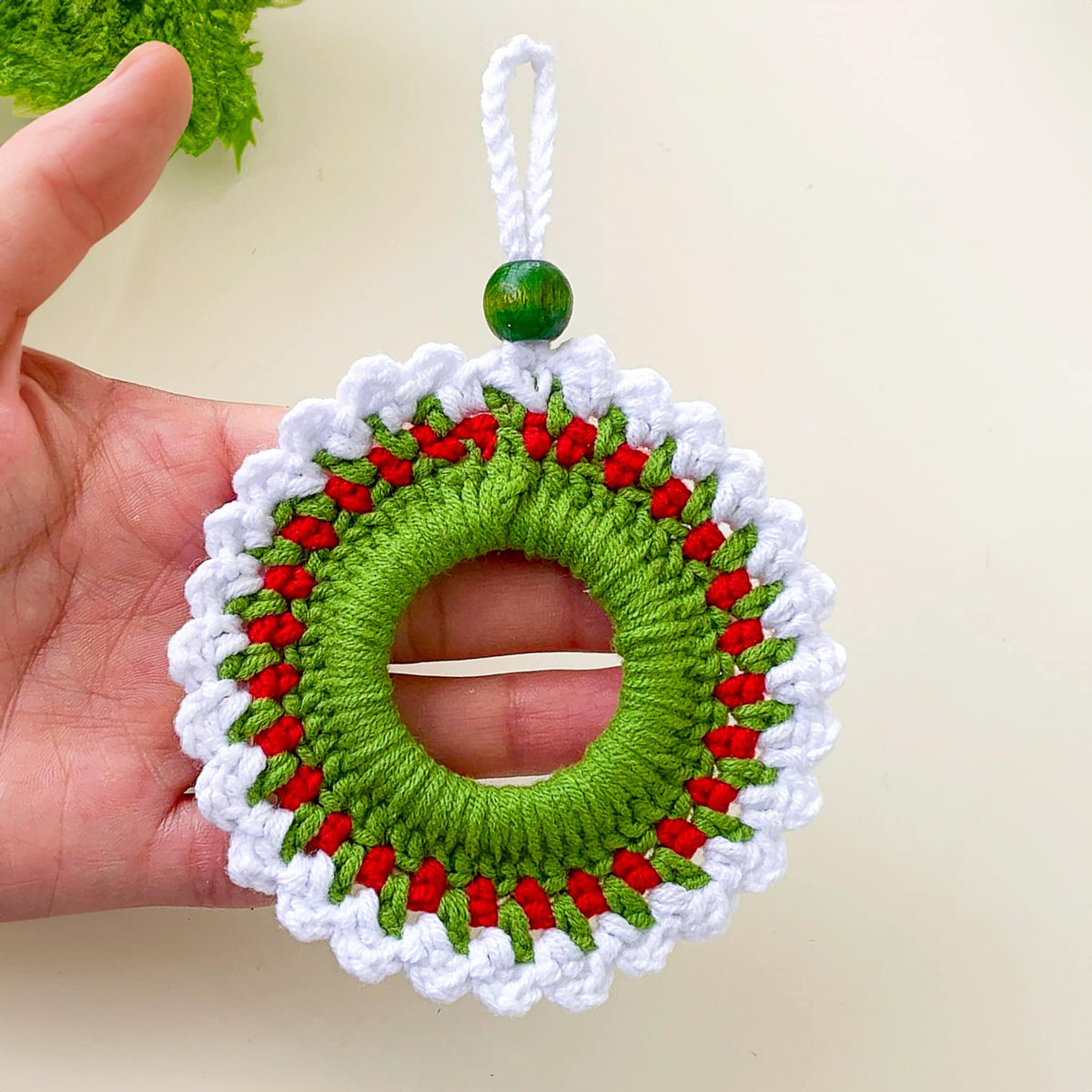 Unique Christmas Wreath Crochet Pattern PDF - Easy Holiday Ornament PDF Tutorial - Hand Trendy